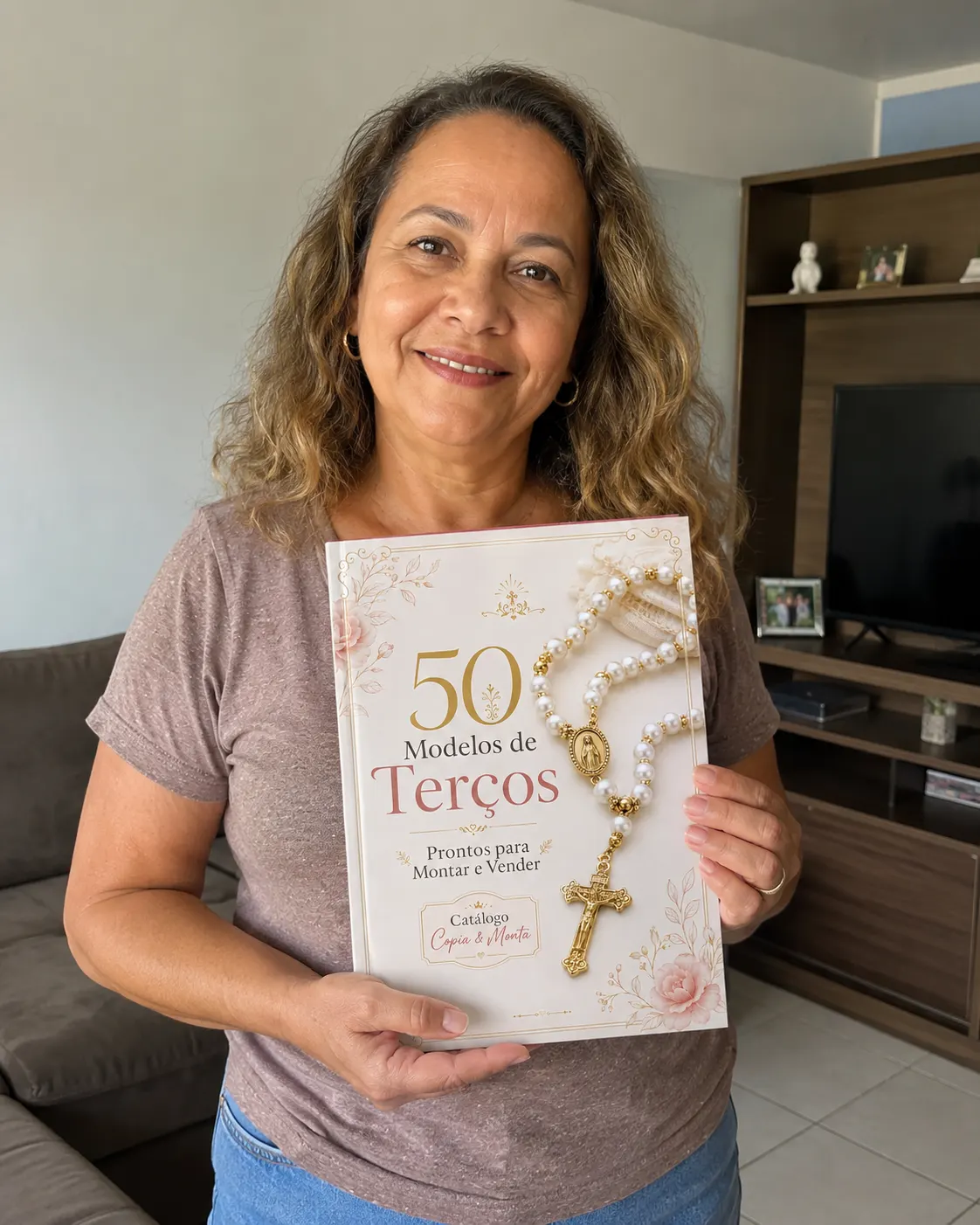 Artesã com terço