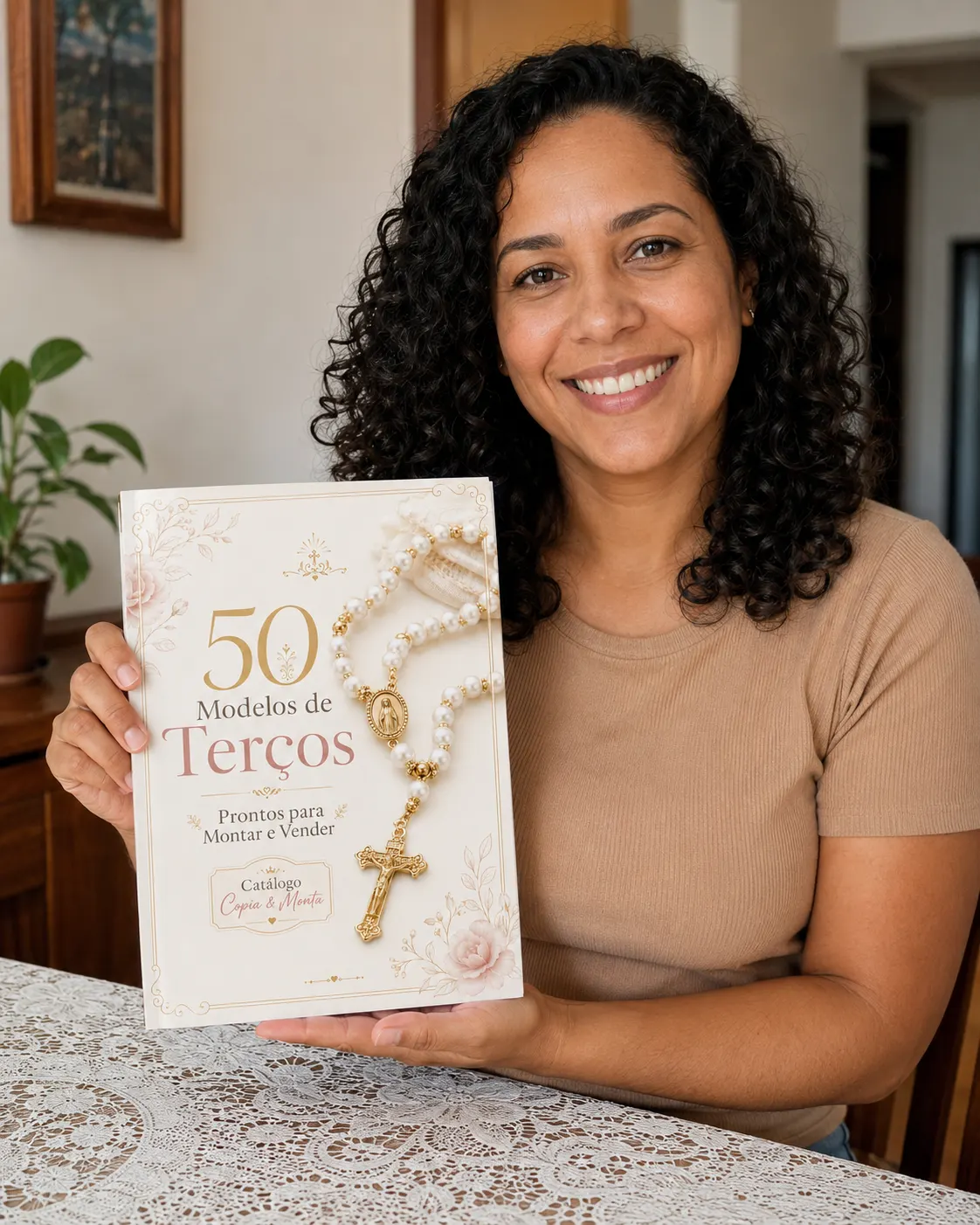 Artesã com terço