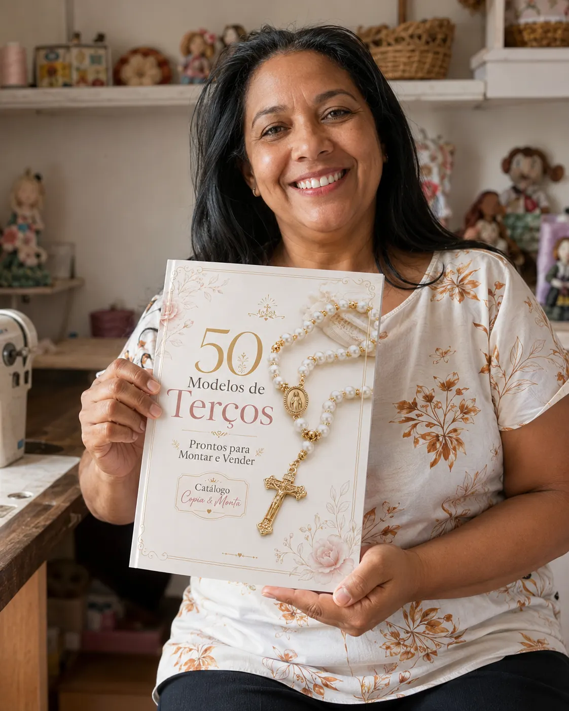 Artesã com terço