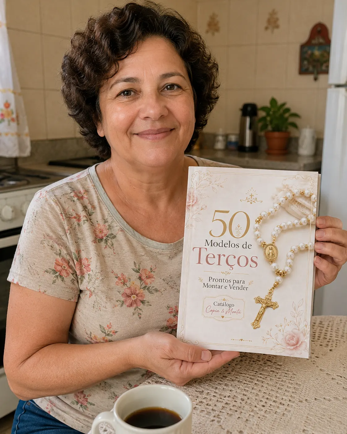 Artesã com terço