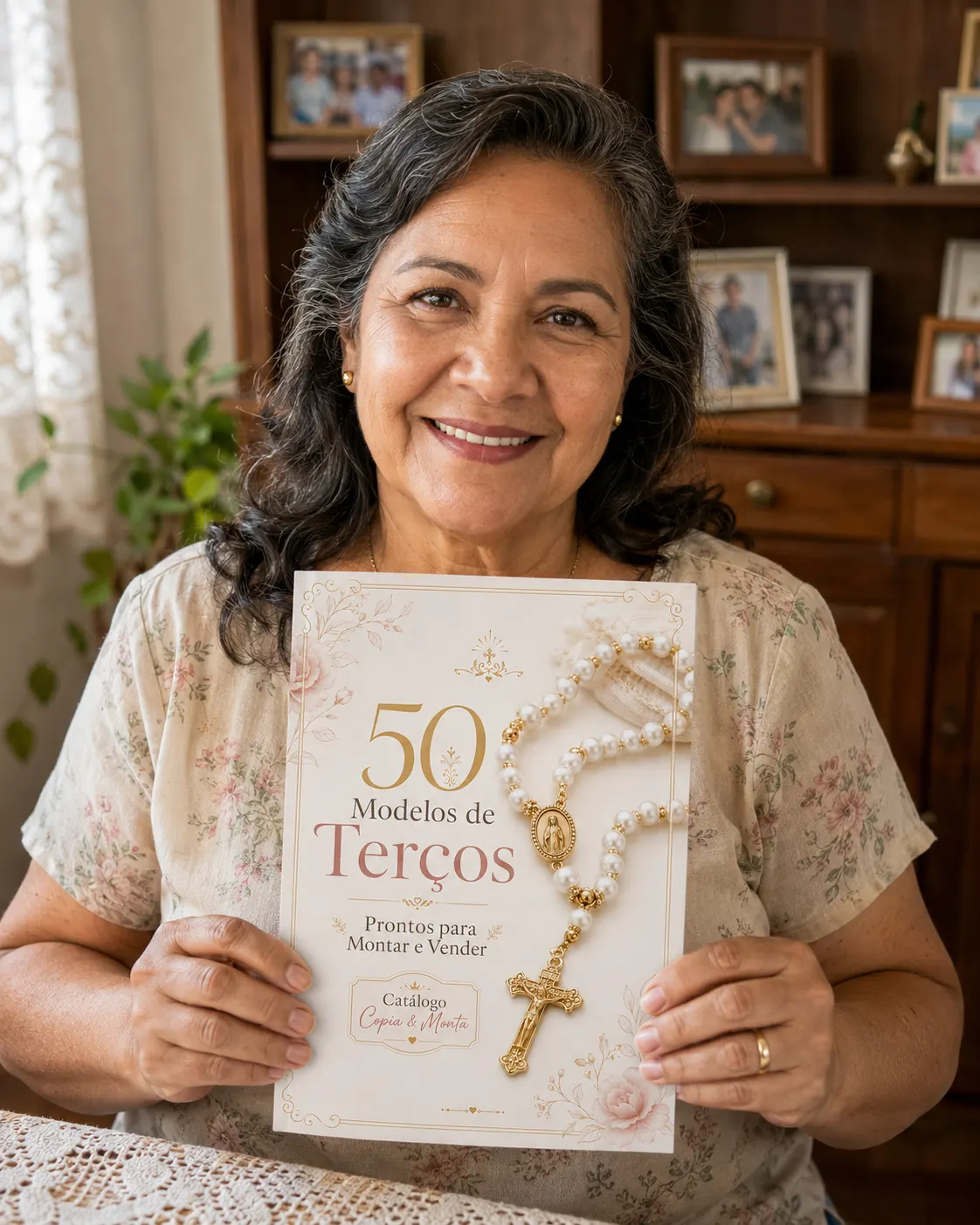 Artesã com terço