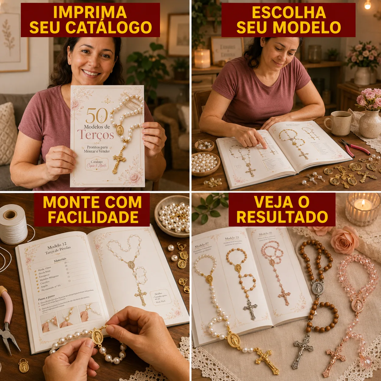 Imprima seu catálogo, escolha o modelo, monte com facilidade e veja o resultado