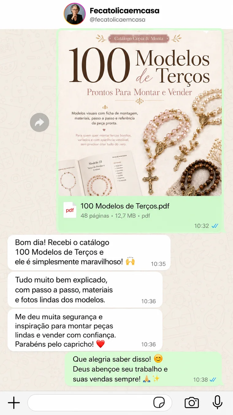 Cliente conta que o catálogo passou segurança para montar e vender