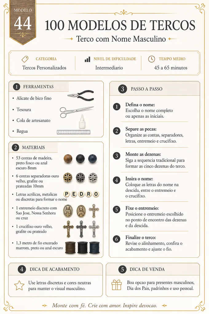 Página do Catálogo de Terços — modelo 44