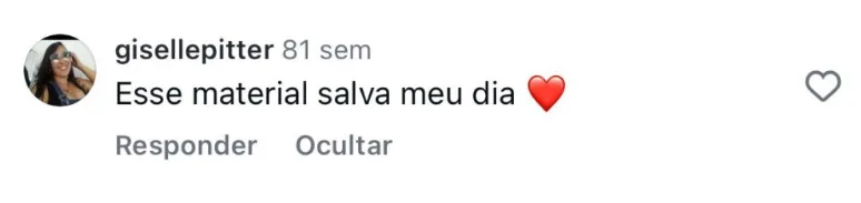 Comentário sobre material digital