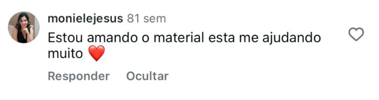 Comentário sobre material digital